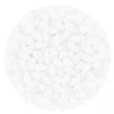 Czech DropDuo beads 3x6mm Chalk white 03000